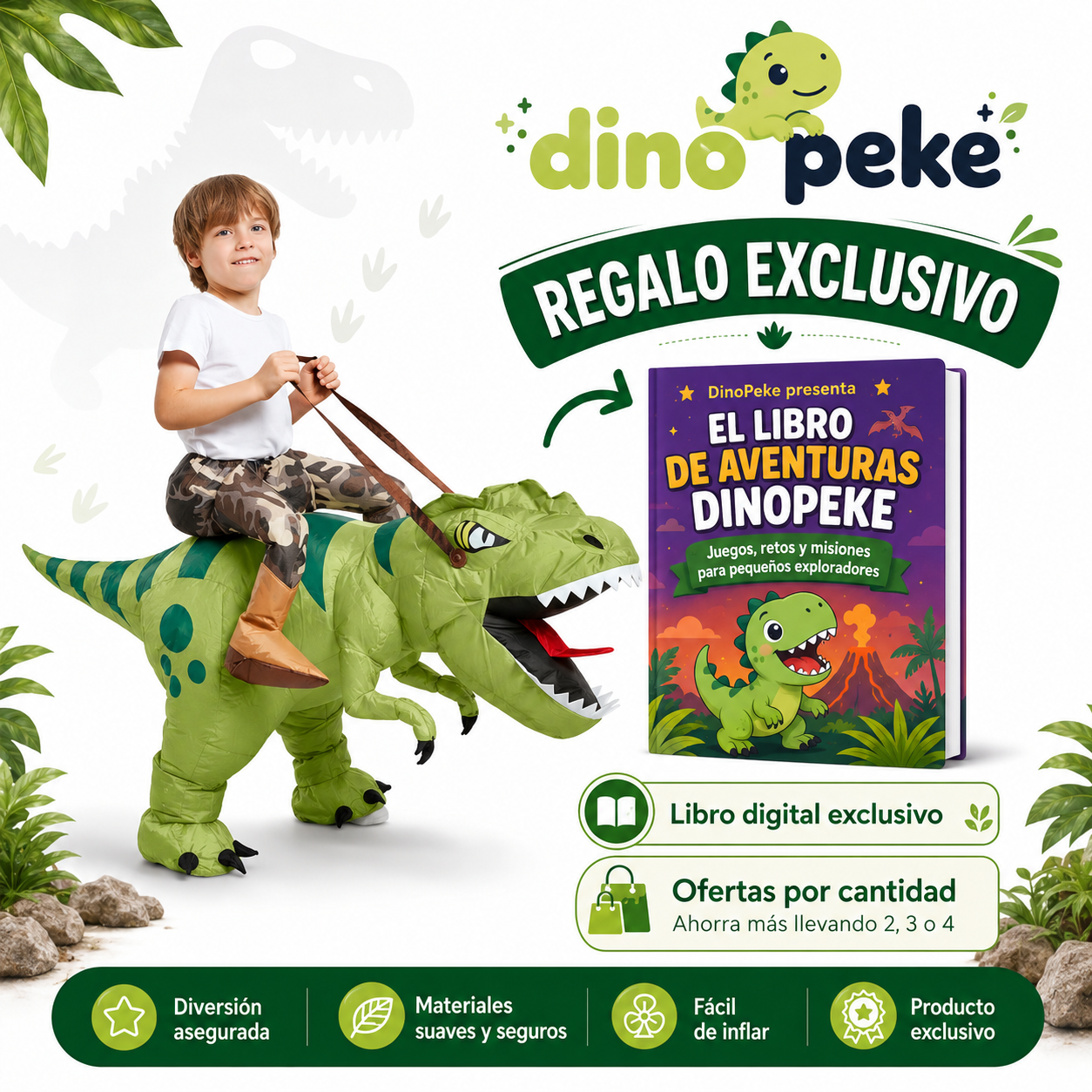 DinoPeke™ — Disfraz de Dinosaurio