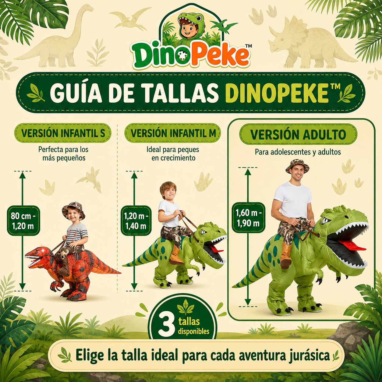 DinoPeke™ — Disfraz de Dinosaurio